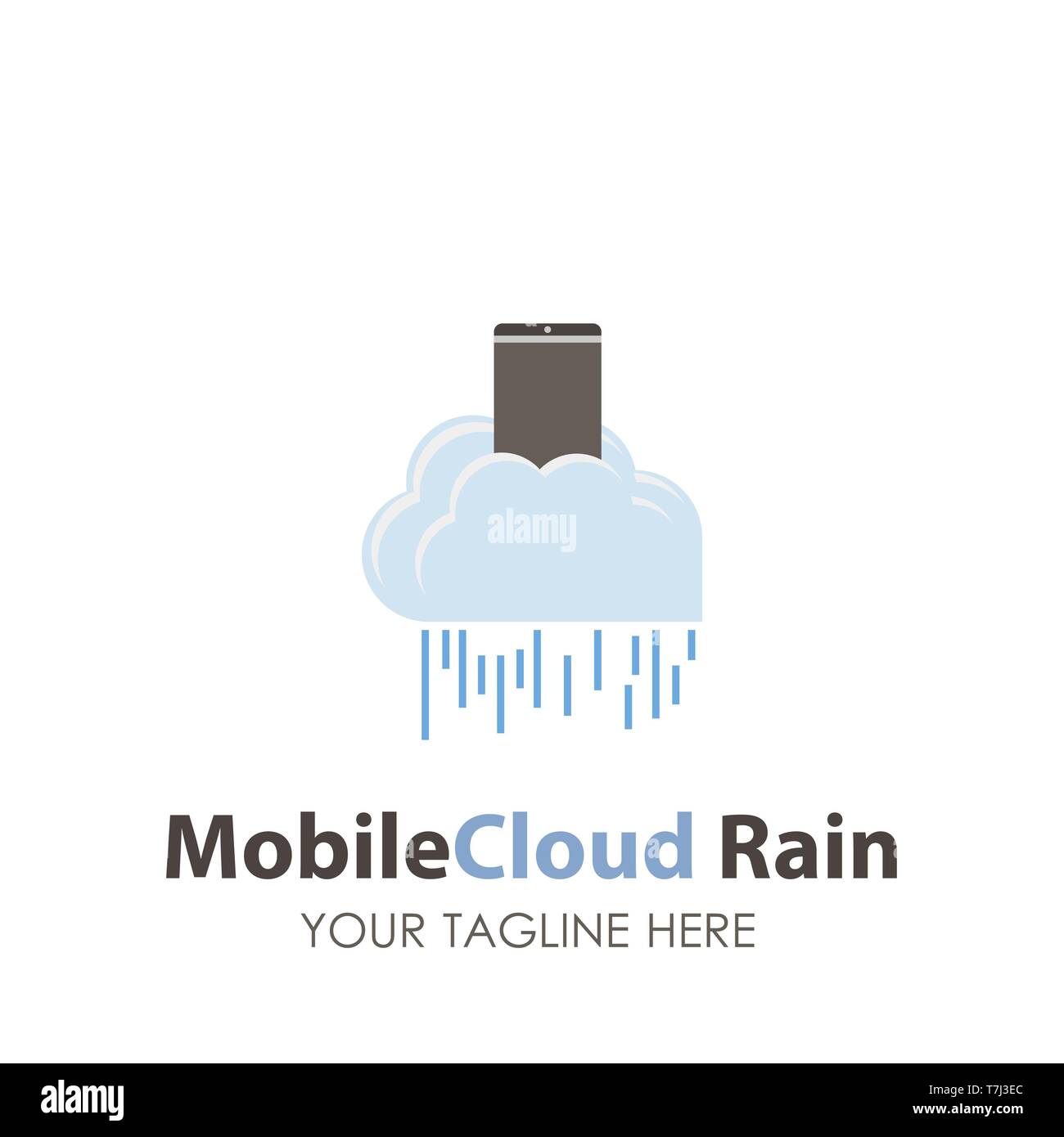 Logo cloud icon mobile design business technology data internet vector sign symbol Stock Vector