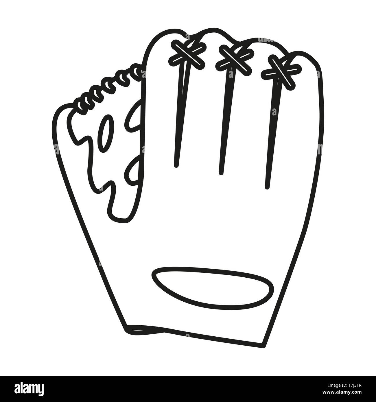 Baseball Glove Coloring Page
