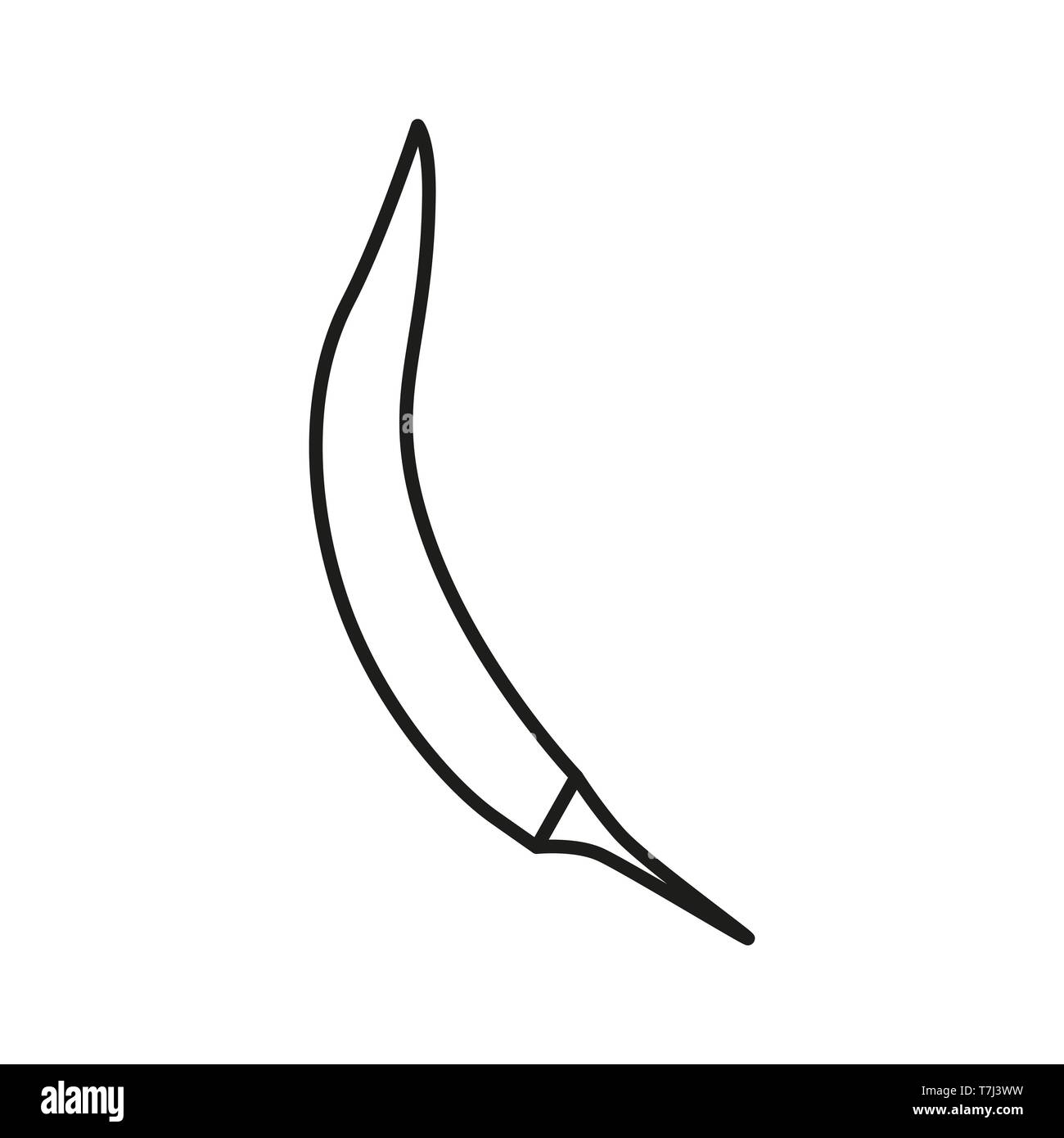 Pepper line icon isolated on white background. Outline thin hot ...