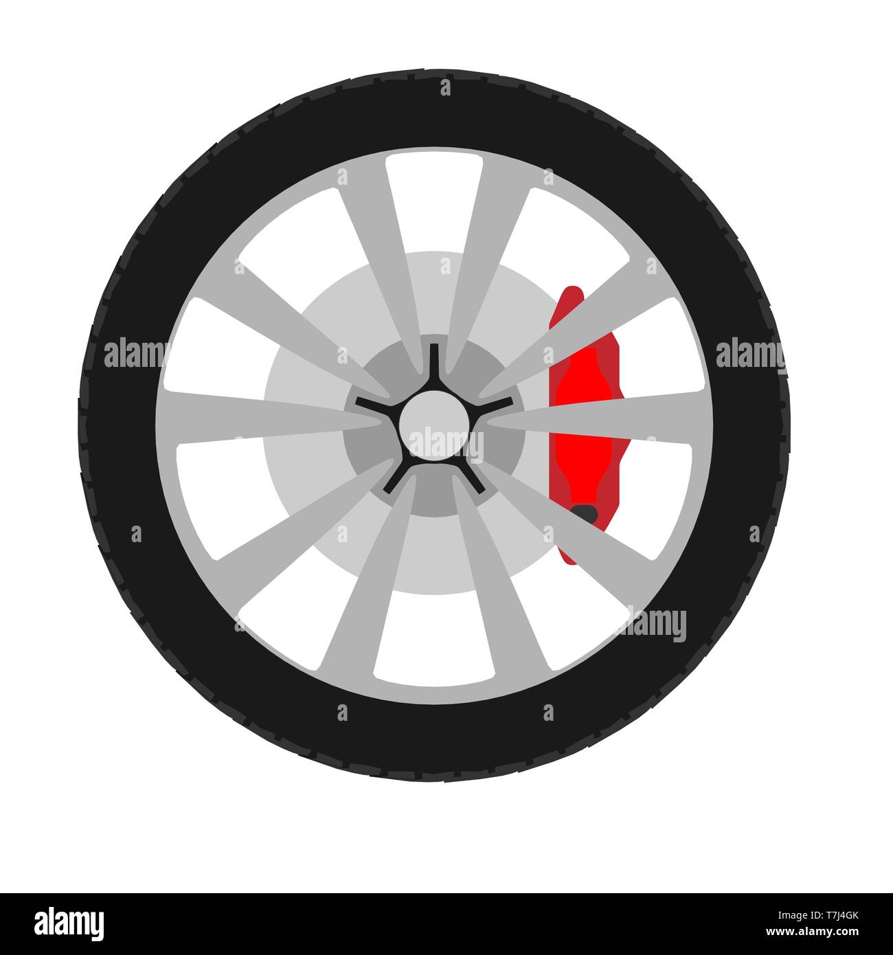 Wheel automobile transport equipment car sign. Flat vector repair icon ...