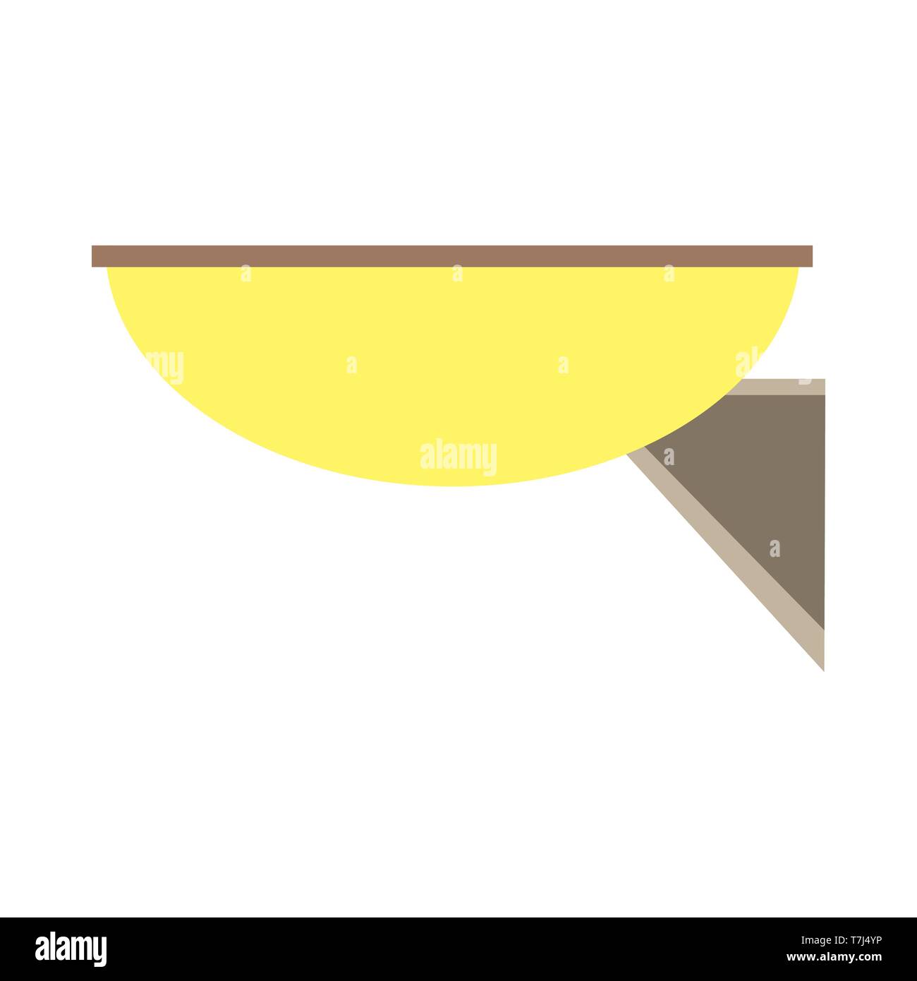 Sconce retro home decor illustration vector. Wall light interior design flat icon Stock Vector