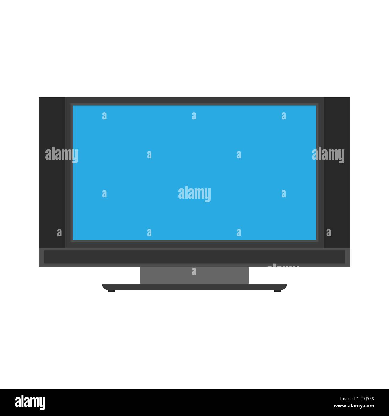 TV unit communication equipment screen vector. Interior multimedia