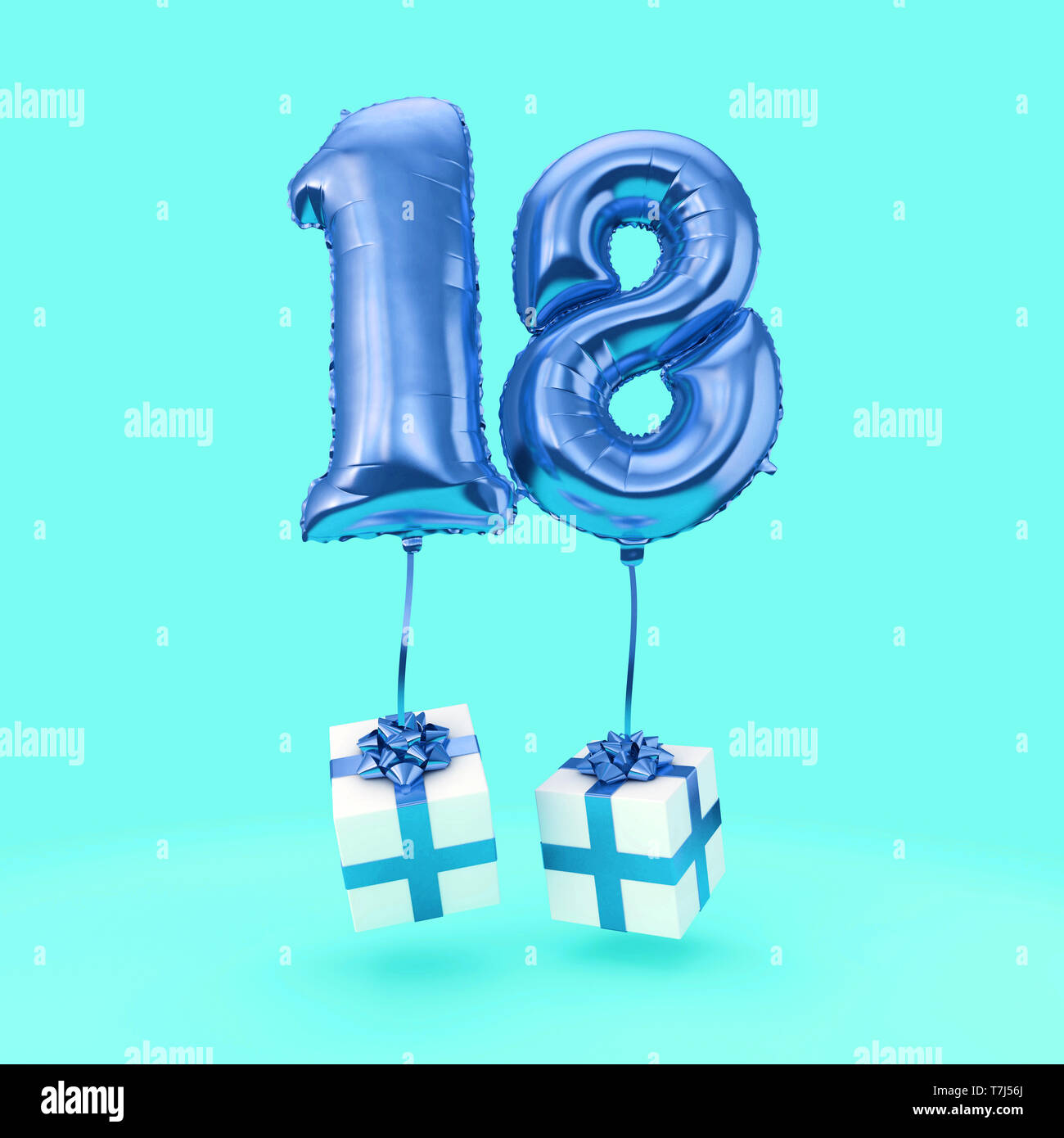18 helium balloons