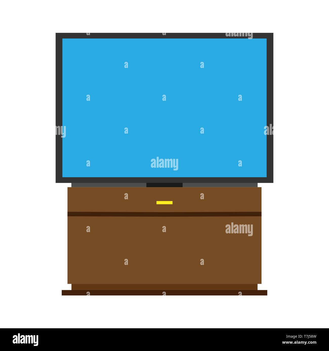 Television screen communication equipment electronic vector. TV