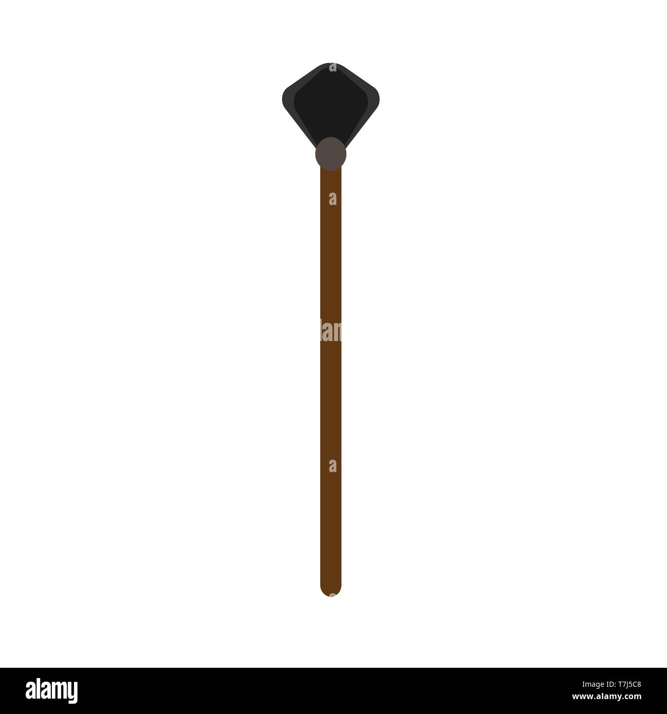 Paint brush stroke vector isolated white icon. Artistic work tool equipment Stock Vector