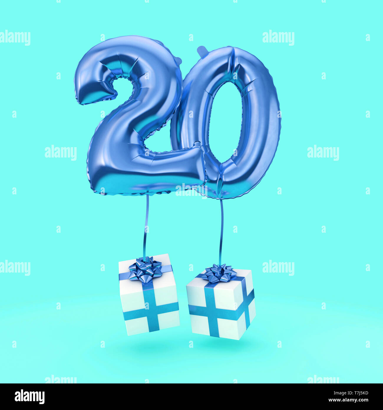 20 years birthday number festive hi-res stock photography and images - Alamy
