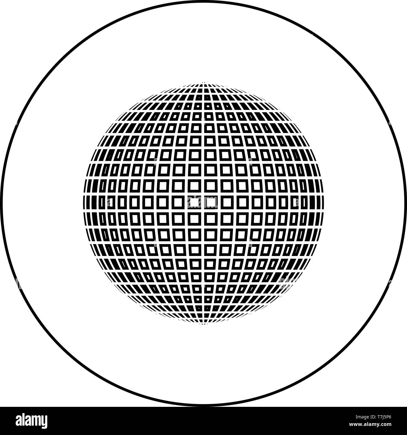Disco ball illustration Black and White Stock Photos & Images - Alamy