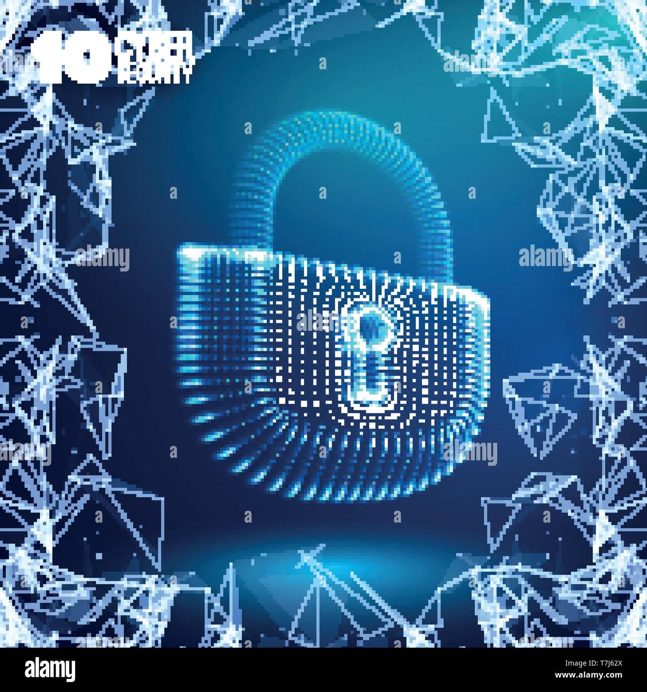 Coputer internet cyber security background. Cyber crime vector  illustration. digital lock Stock Vector Image & Art - Alamy