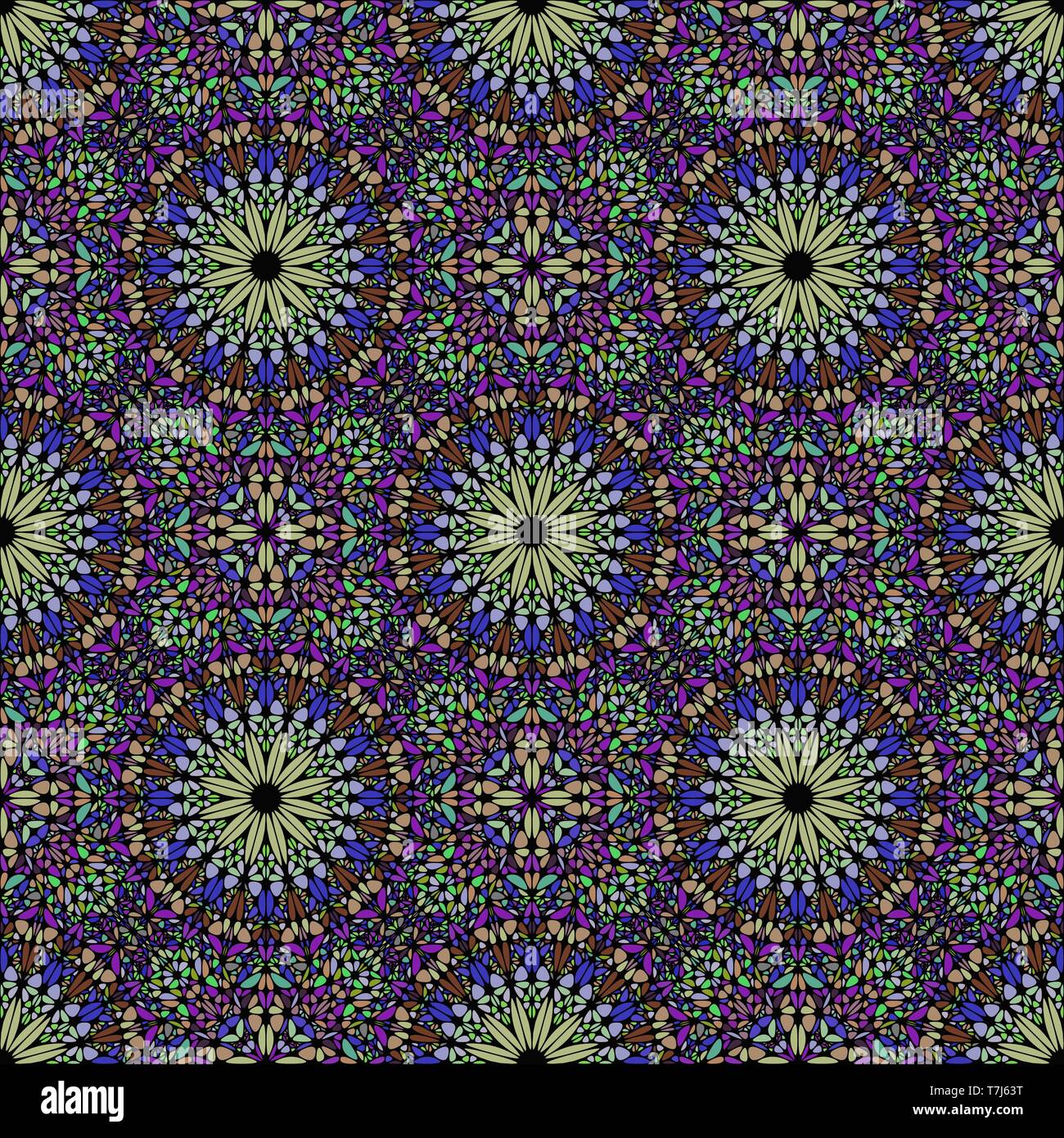 Seamless abstract mandala flower mosaic pattern background design Stock ...