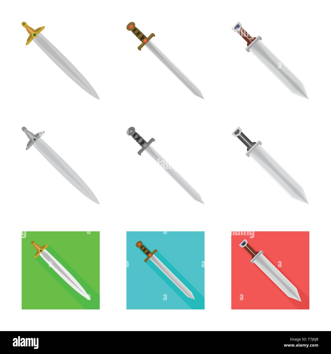 Vector illustration of game and armor icon. Collection of game and ...