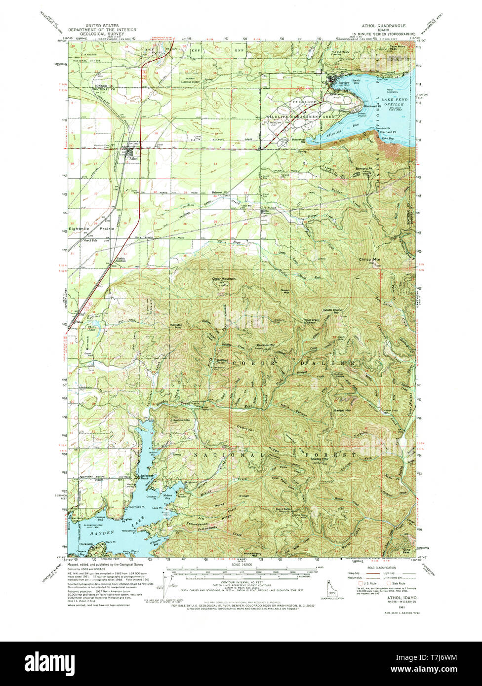 Athol idaho map hires stock photography and images Alamy