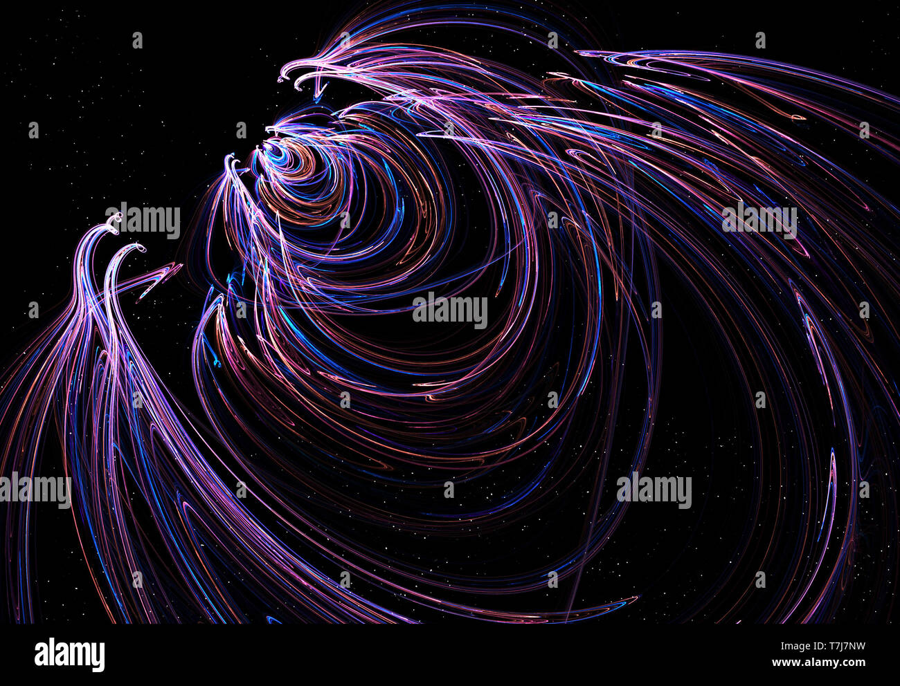 Light Rings Space Space fantasy light speed rings abstract, dark background, horizontal ...
