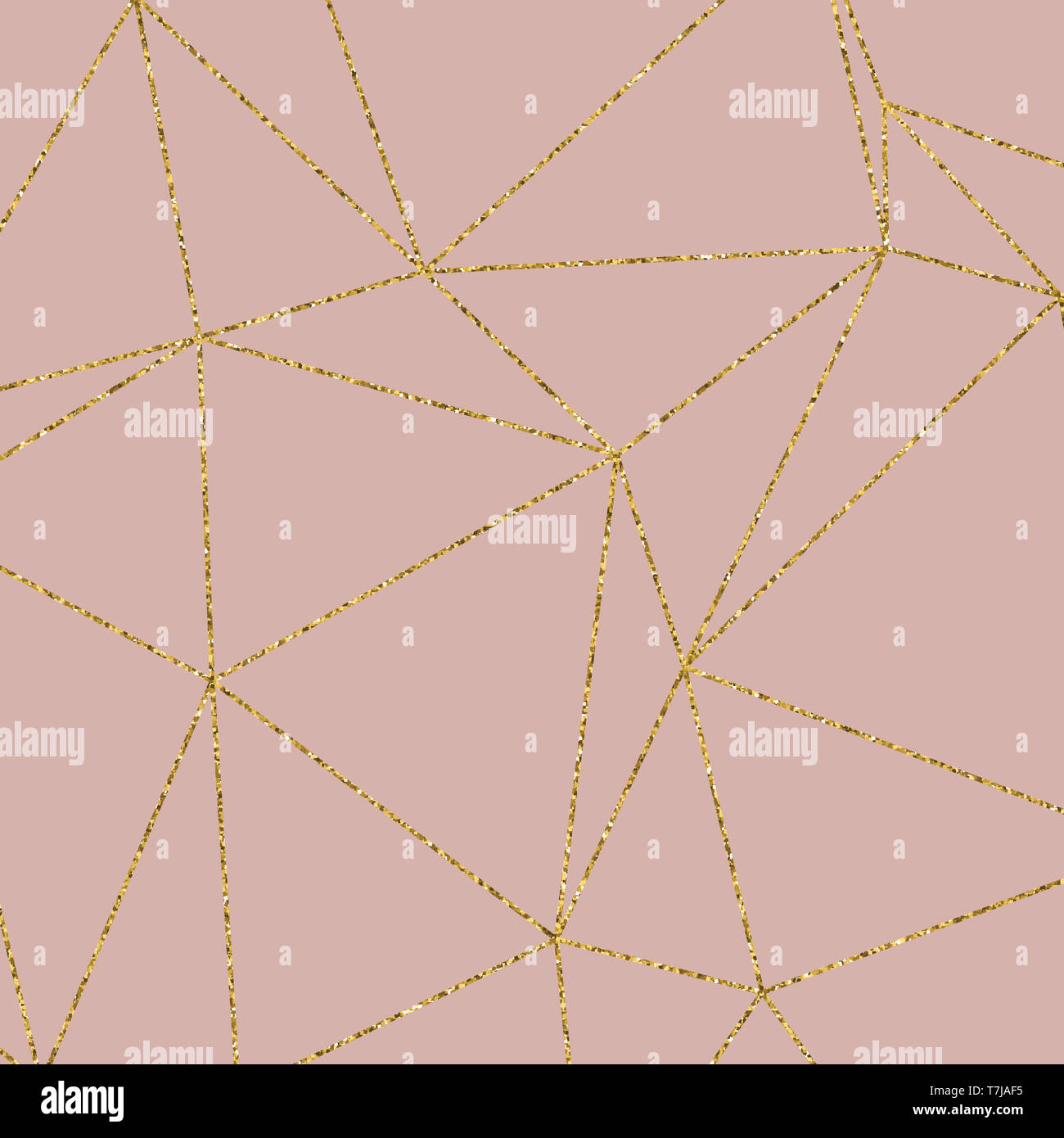 gold glitter geometric pattern on a rose gold background Stock Photo ...