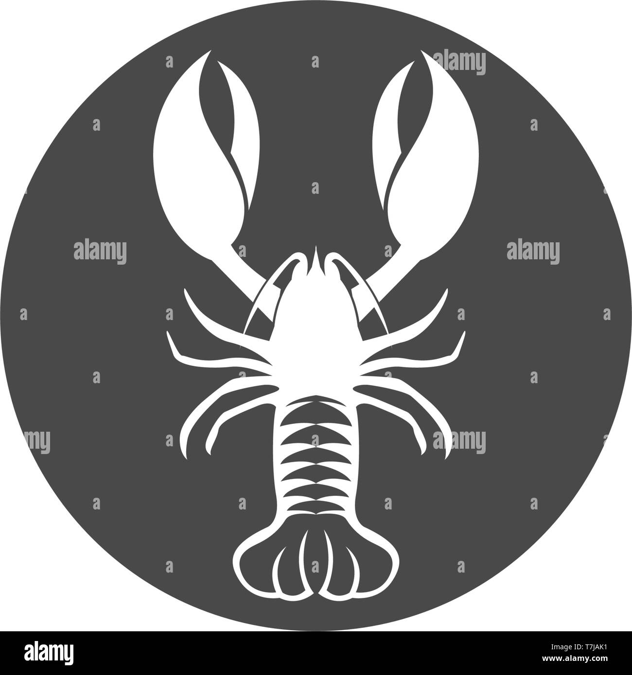 Icon crayfish. Lobster Stock Vector