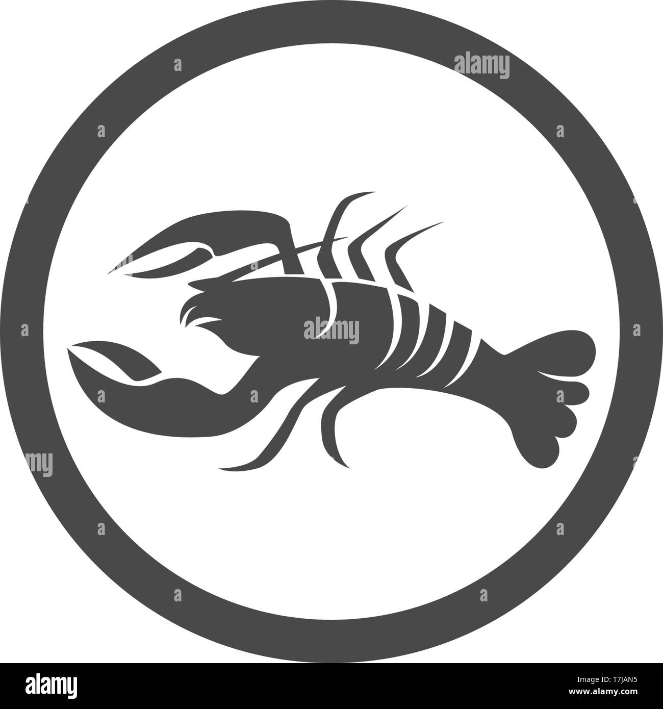 Icon crayfish. Lobster Stock Vector