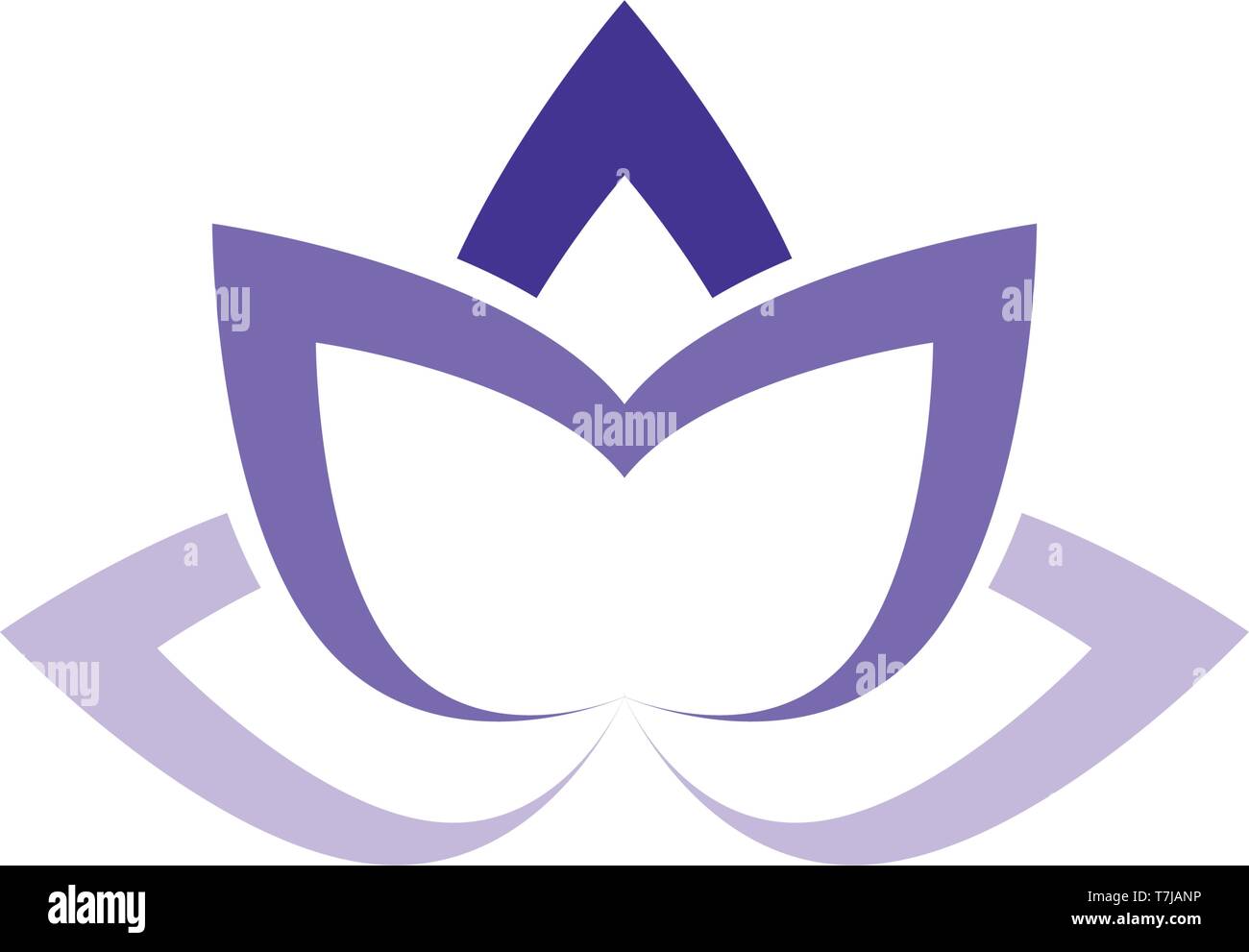 Lotus Flower Sign for Wellness, Spa and Yoga. Vector Illustration Stock ...