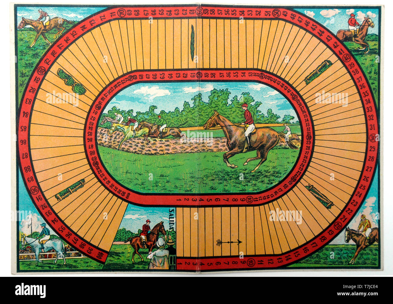 HIPODROMO BOARD OLD TABLE GAME Stock Photo Alamy