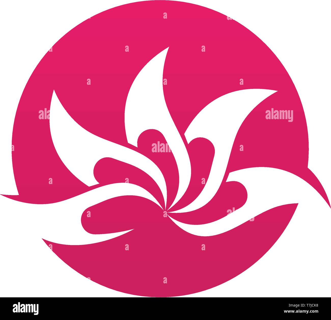 Lotus Flower Sign for Wellness, Spa and Yoga. Vector Illustration Stock ...