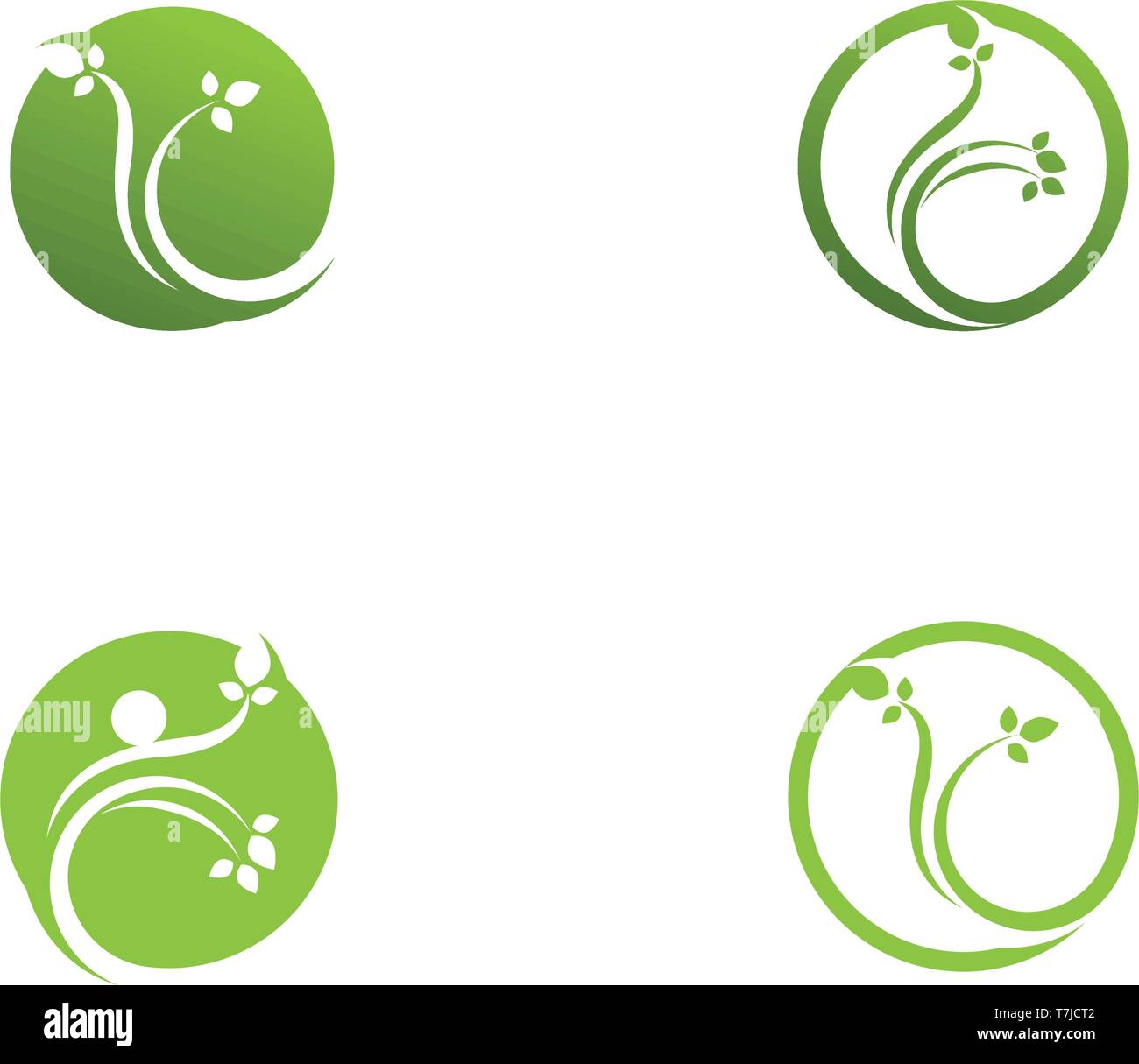 green leaf ecology nature element vector icon Stock Vector Image & Art ...