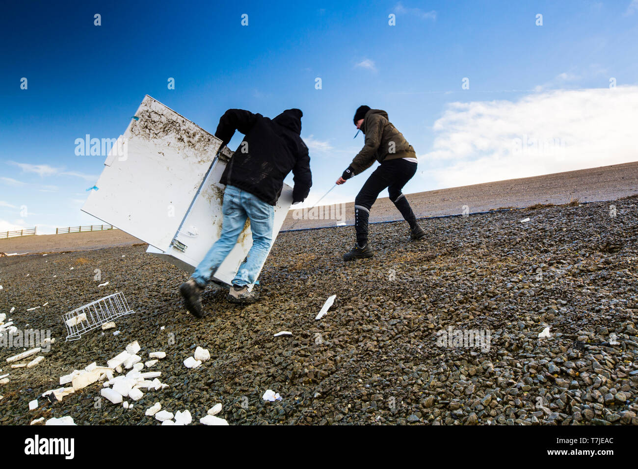 clean-up operation of Freezers Stock Photo