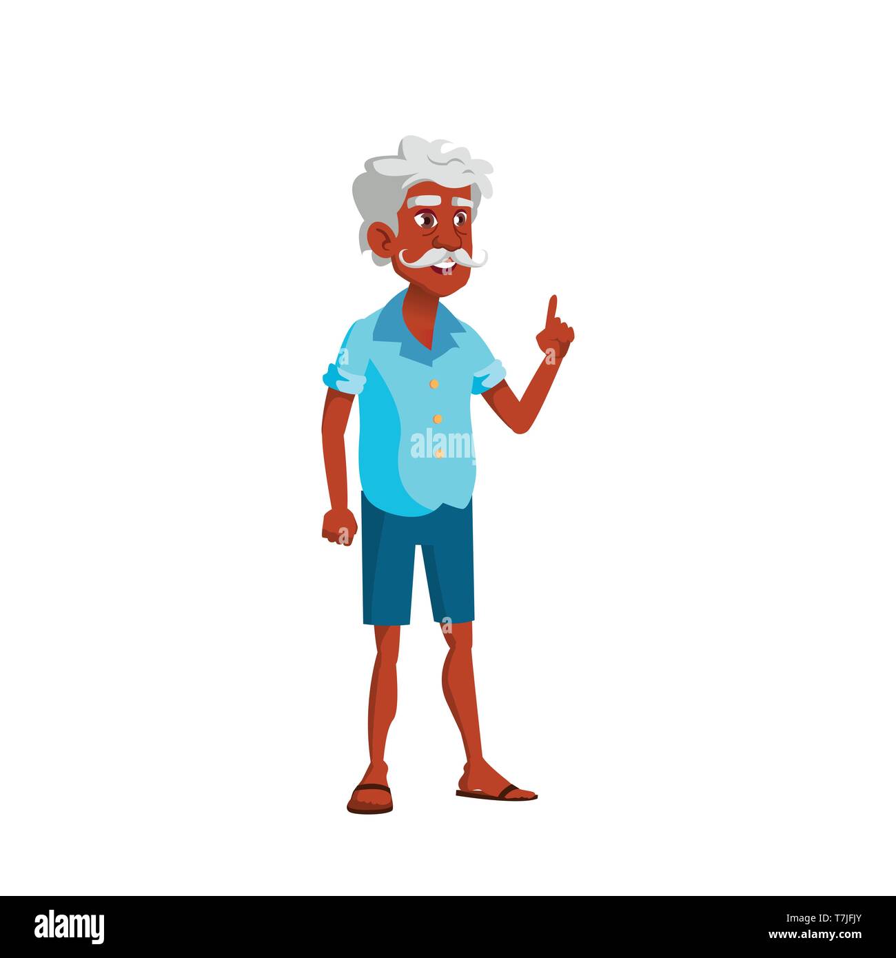 Indian Old Man Vector. Elderly People. Senior Person. Aged. Active  Grandparent. Isolated Cartoon Illustration Stock Vector Image & Art - Alamy