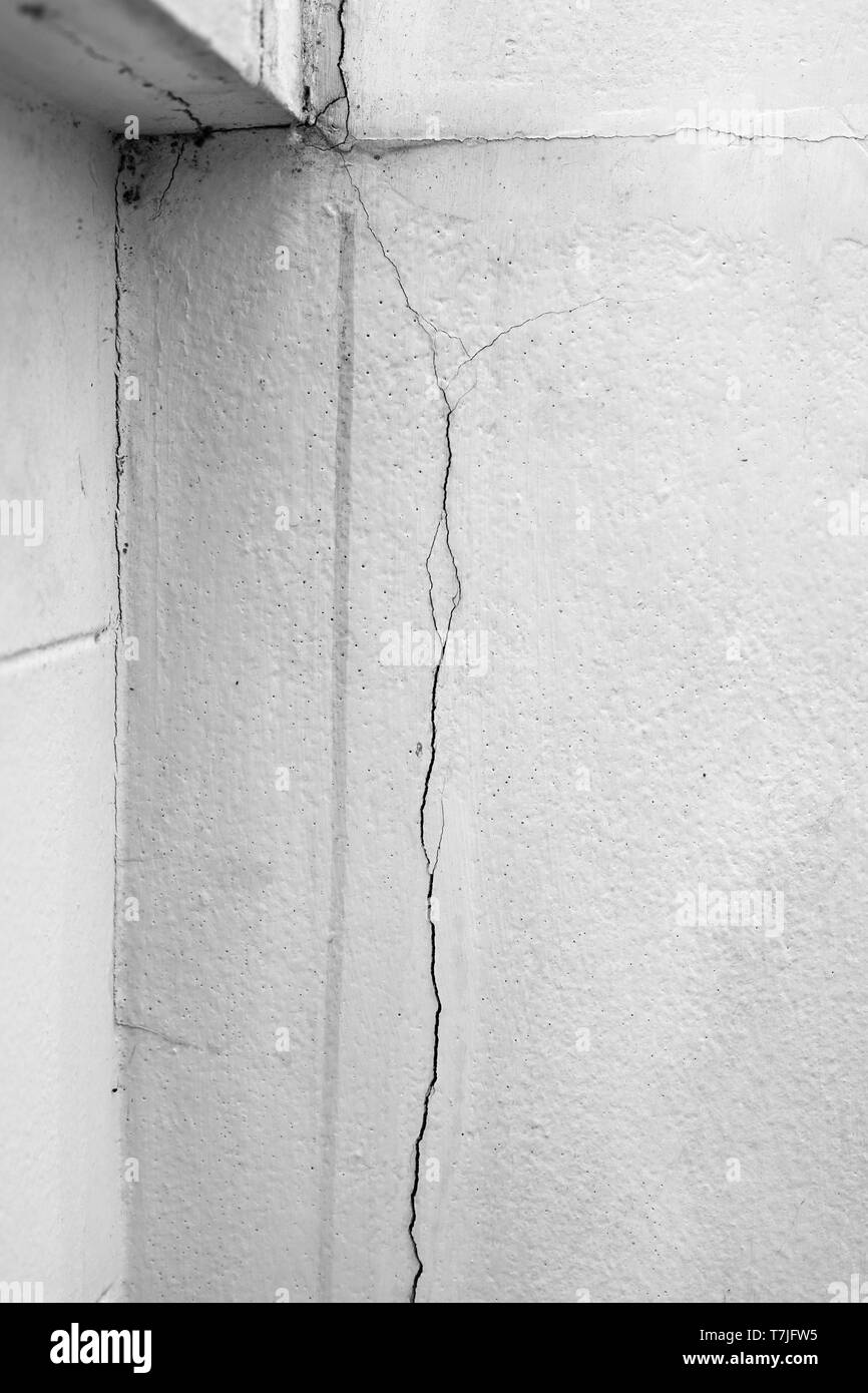 Home problem, building problem wall cracked need to repair Stock