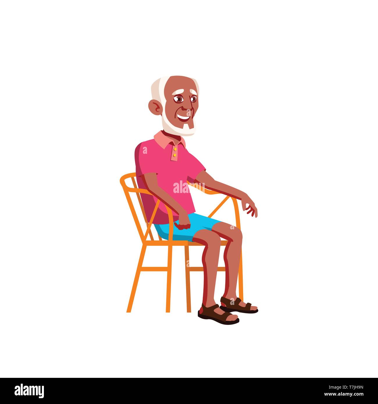 Black, African American Man Vector. Elderly People. Senior Person. Aged.  Active Grandparent. Isolated Cartoon Illustration Stock Vector Image & Art  - Alamy