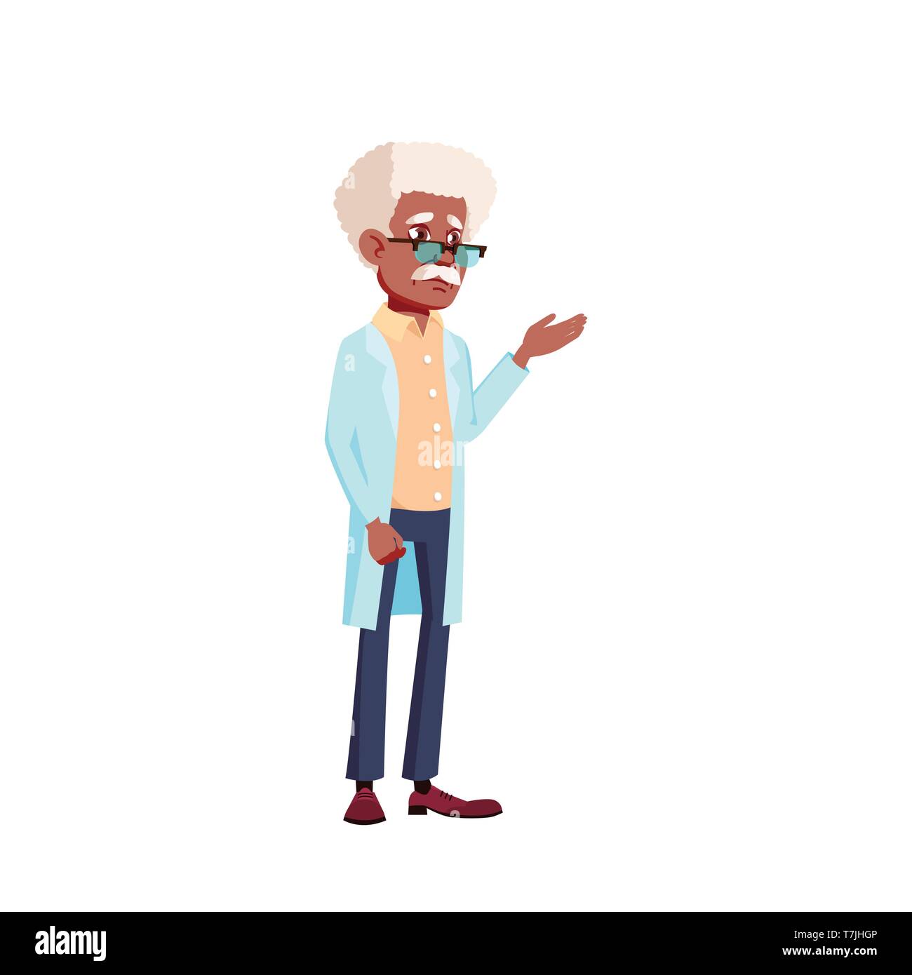 Black, African American Man Vector. Elderly People. Senior Person. Aged.  Active Grandparent. Isolated Cartoon Illustration Stock Vector Image & Art  - Alamy