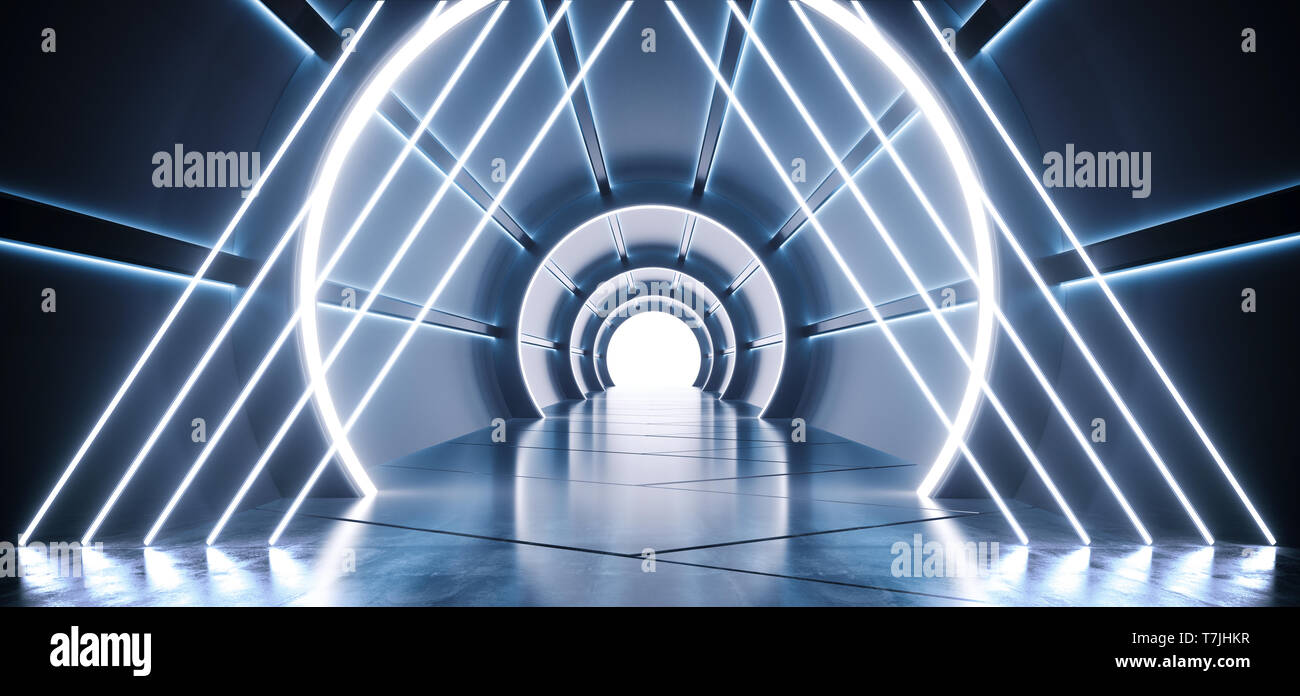 Neon Triangle Sci Fi Futuristic Round Cylinder Shaped