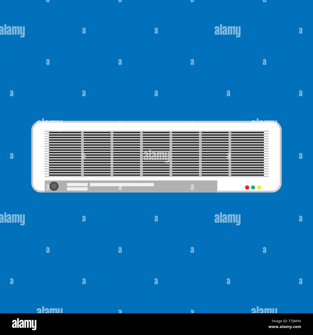 Split air conditioner vector icon climate control white. Isolated