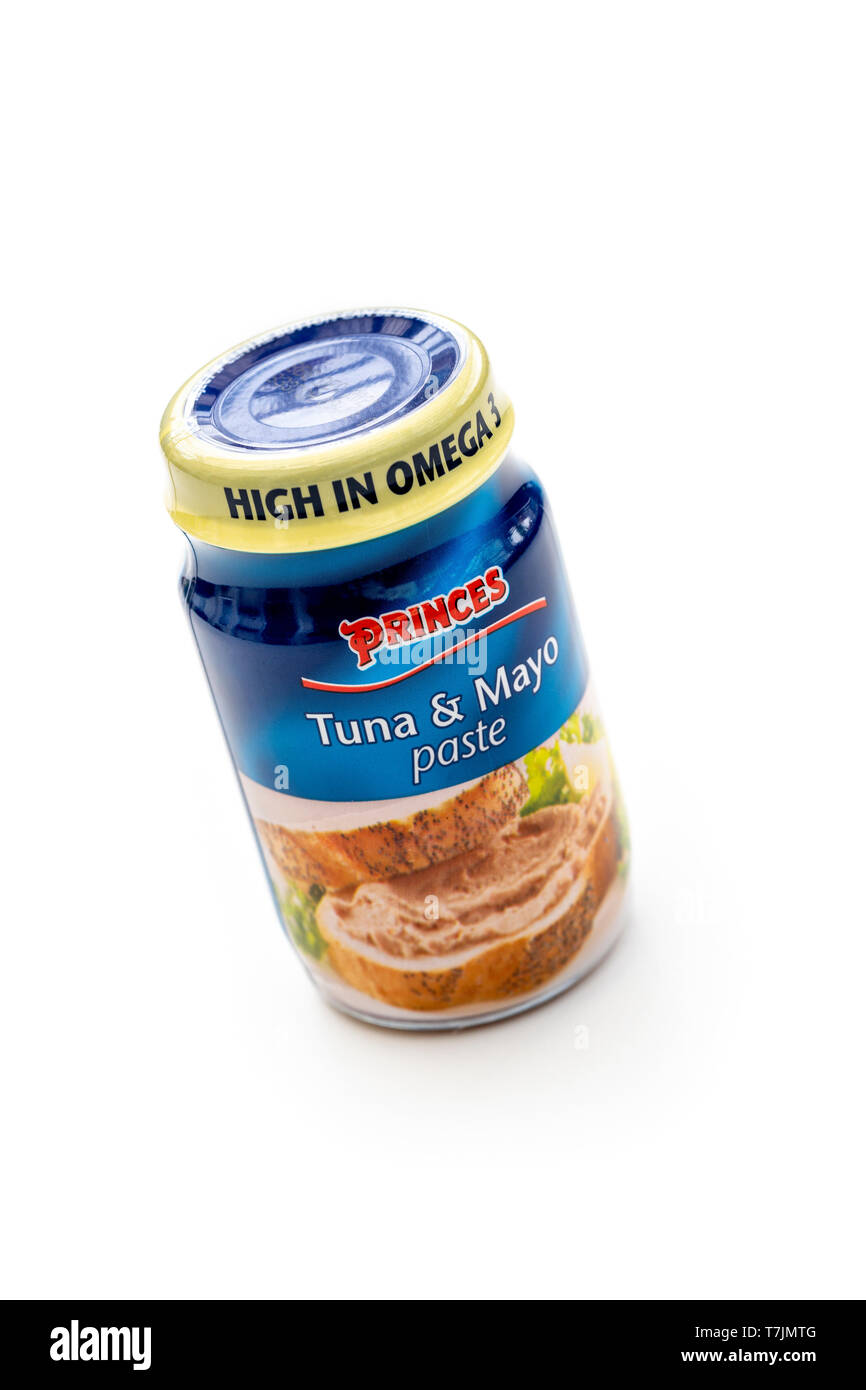 Jar of Princes Tuna and Mayo paste sandwich spread Stock Photo Alamy
