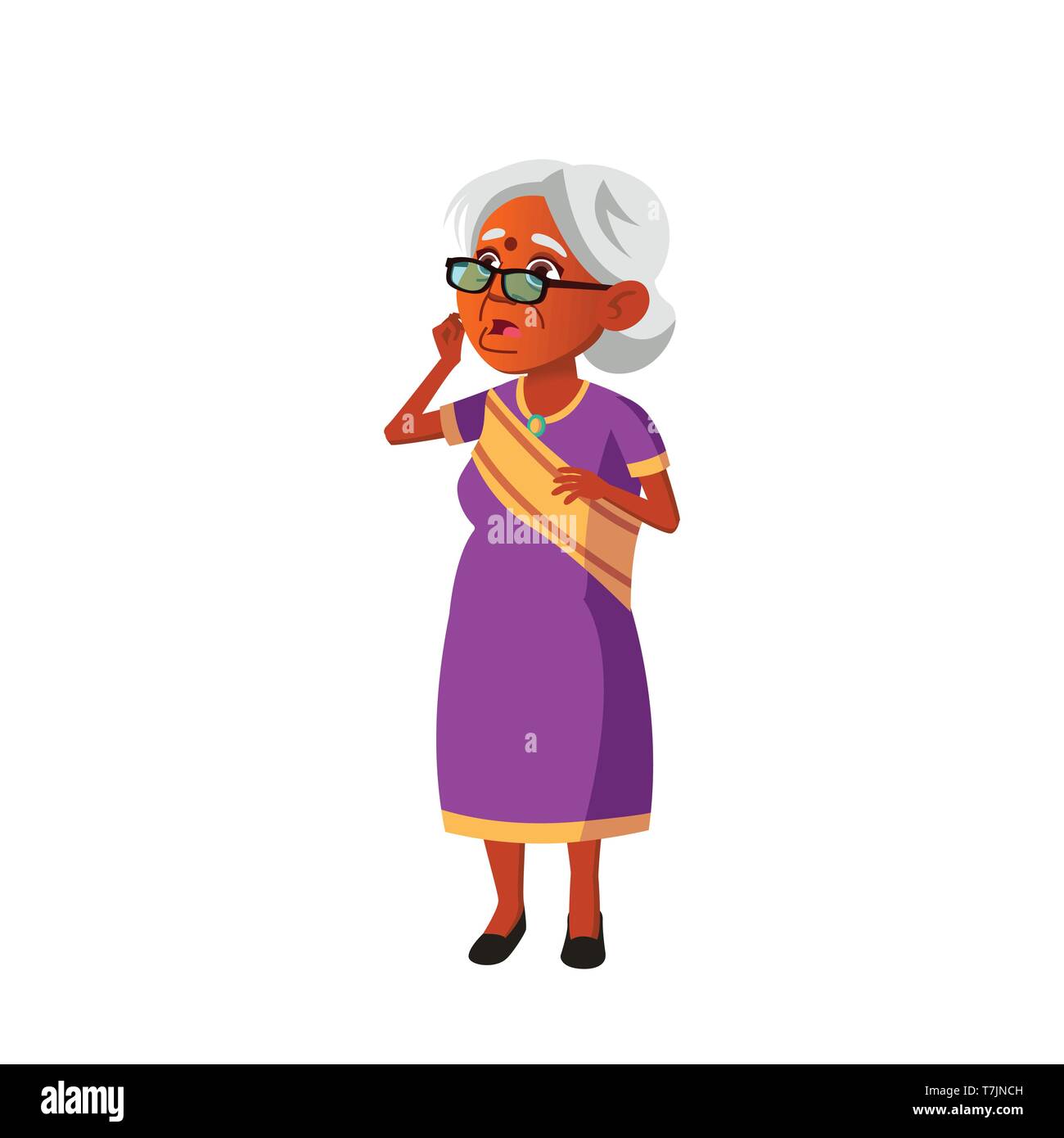Indian Old Woman Vector. Elderly People. Senior Person. Isolated Cartoon  Illustration Stock Vector Image & Art - Alamy