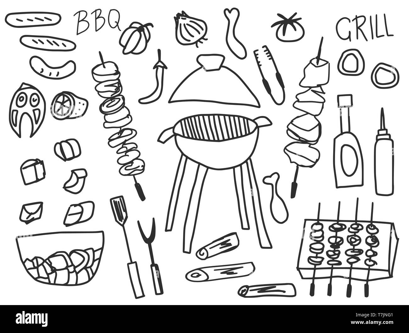 Barbecue Coloring Coloring Pages