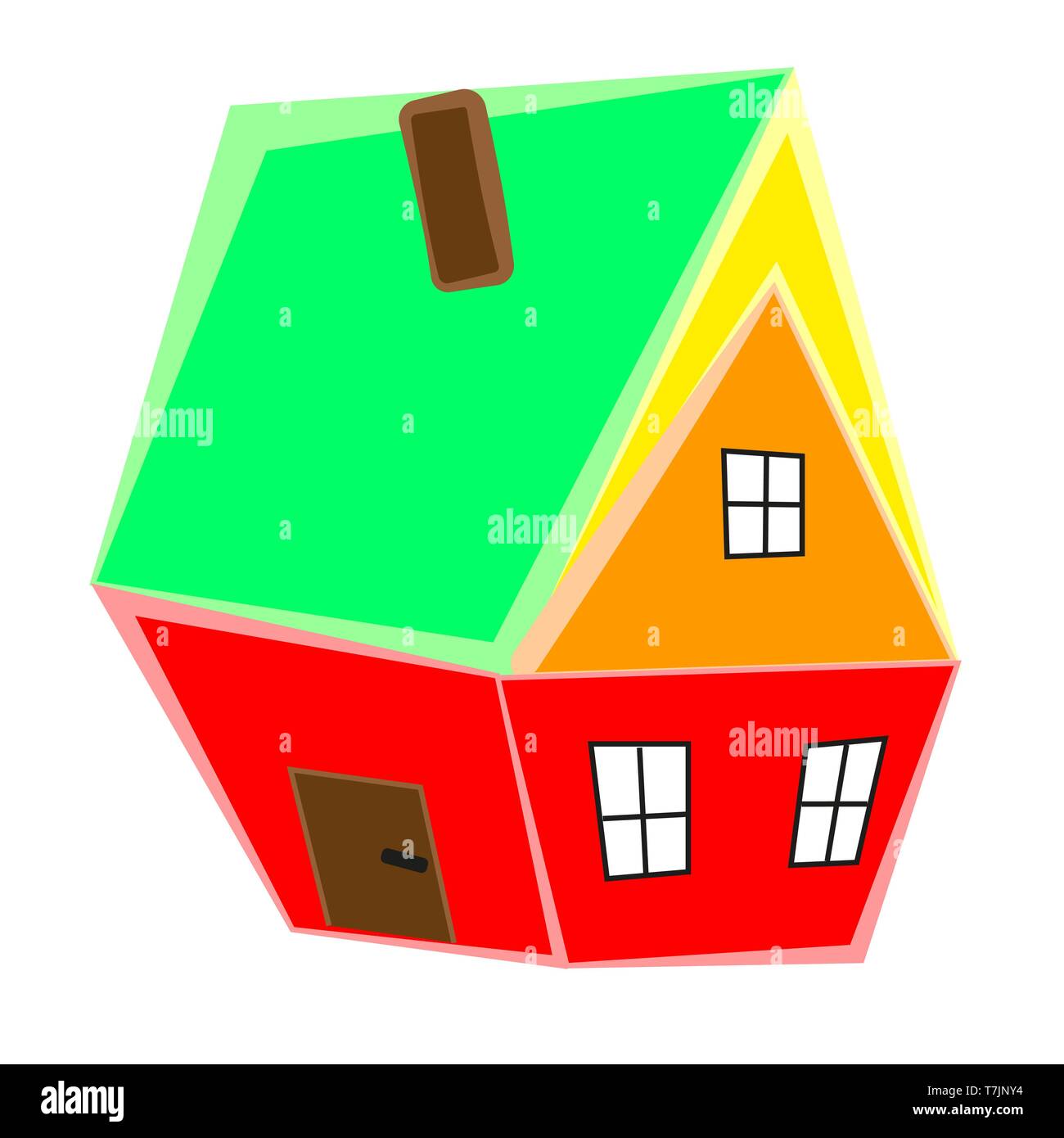 Abstract a simple house isolated on a white background. Stock Vector