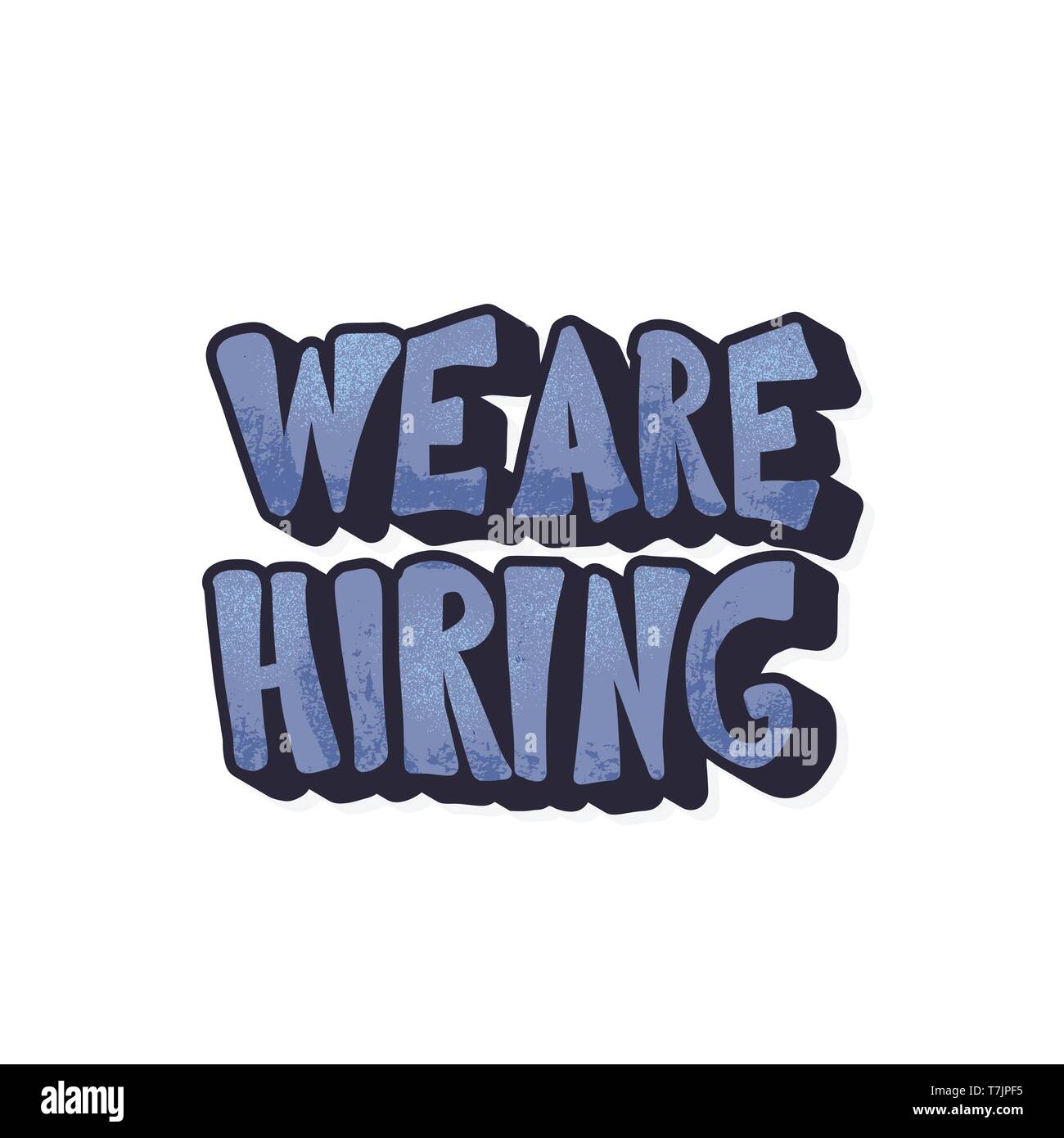 We are hiring vector quote isolated. Advertisement of vacancy. Template