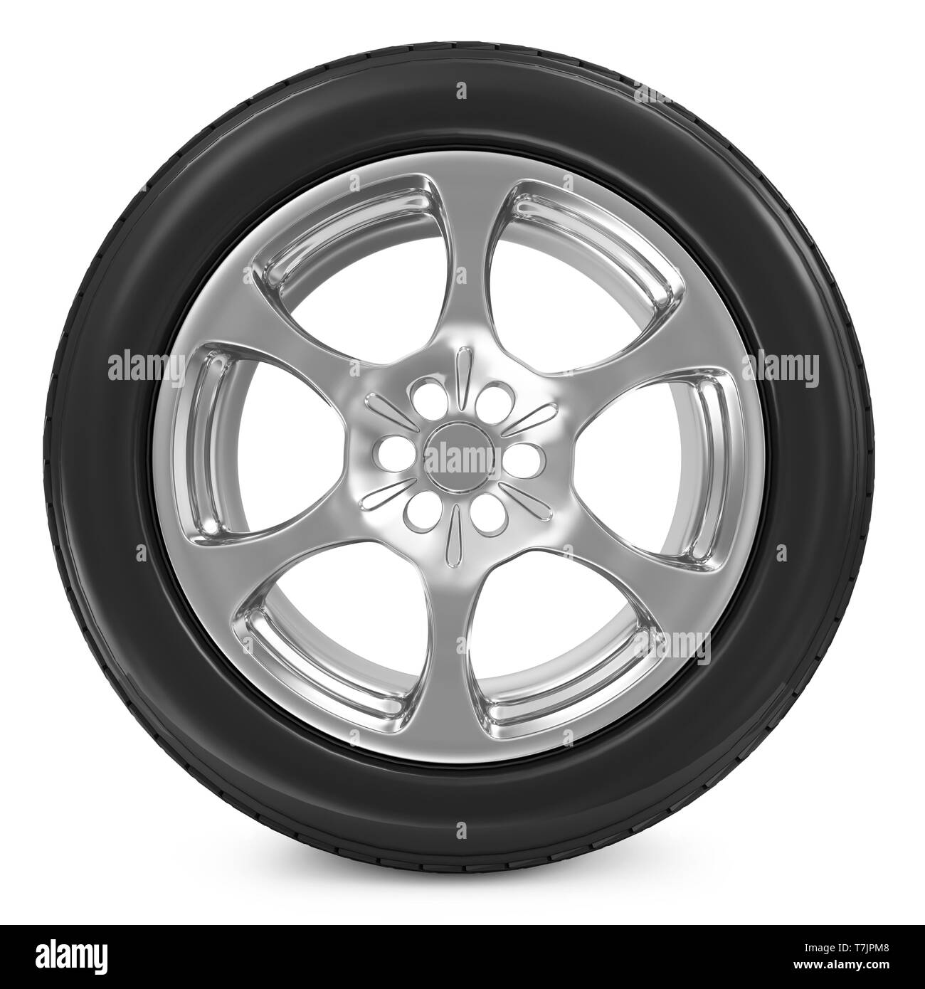 Car Wheel isolated on white background Stock Photo - Alamy