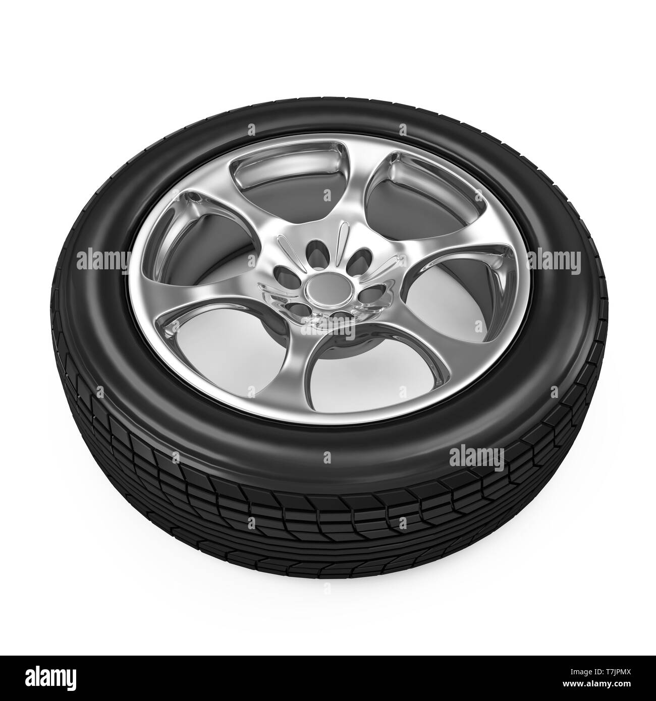 Car Wheel isolated on white background Stock Photo - Alamy