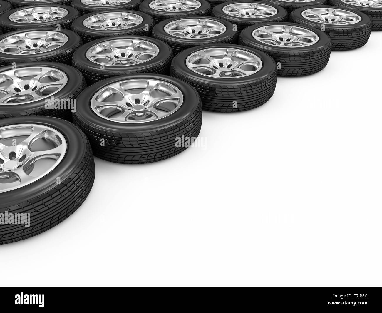 Car Wheels isolated on white background Stock Photo Alamy