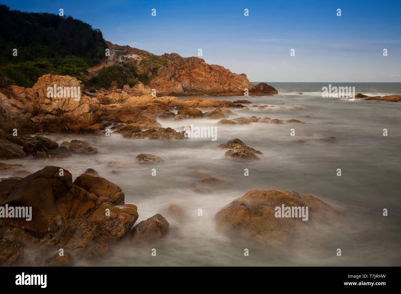 Landscape, at Tuy Hoa, Ganh Da Dia, Phu Yen Province, Vietnam, Asia Stock Photo