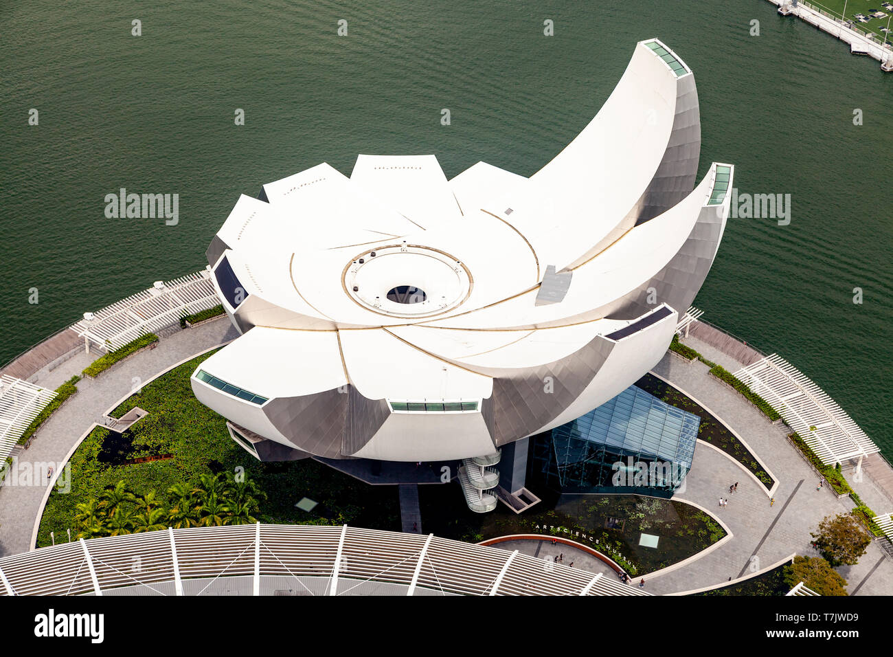 An Aerial View Of The ArtScience Museum, Singapore, South East Asia Stock Photo