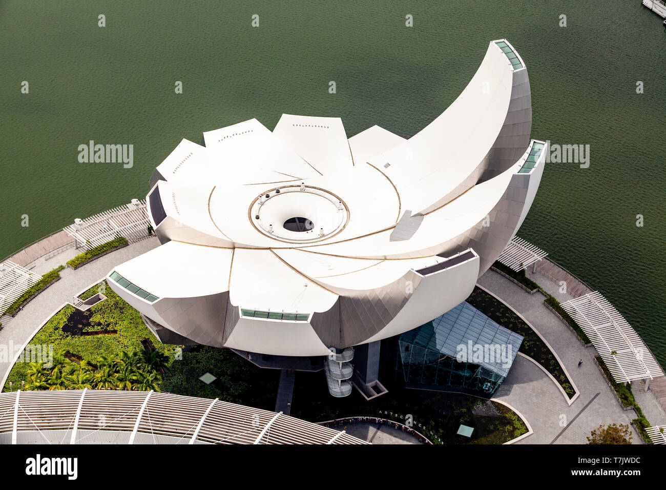 An Aerial View Of The ArtScience Museum, Singapore, South East Asia Stock Photo