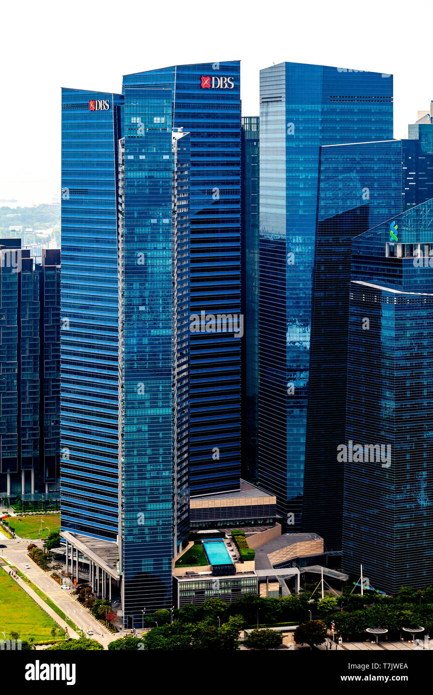 Day time singapore cityscape aerial hi-res stock photography and images ...