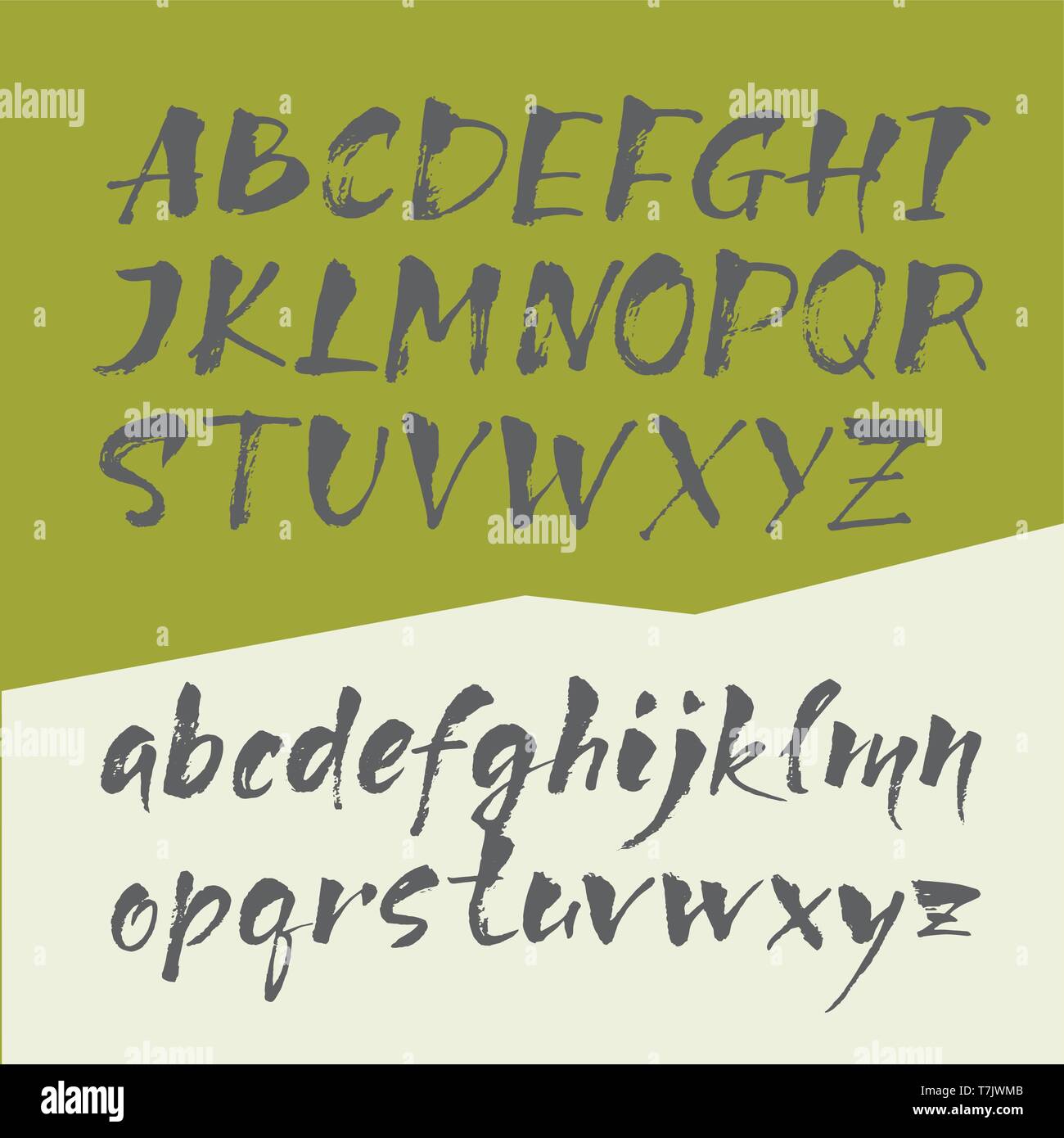 Vector modern calligraphic hand written alphabet set Stock Vector Image ...