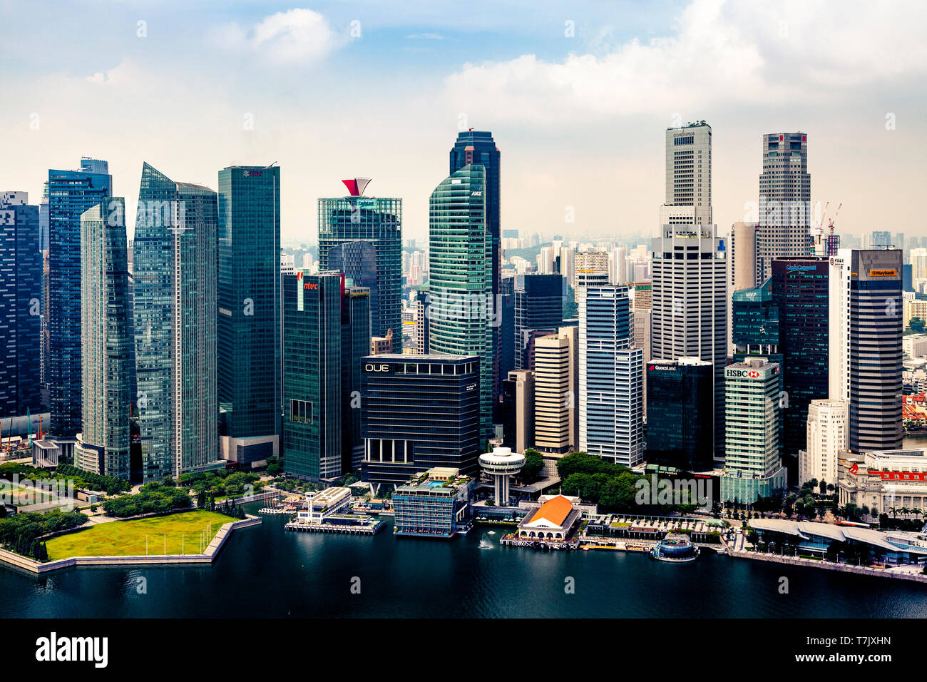 Day time singapore cityscape aerial hi-res stock photography and images ...