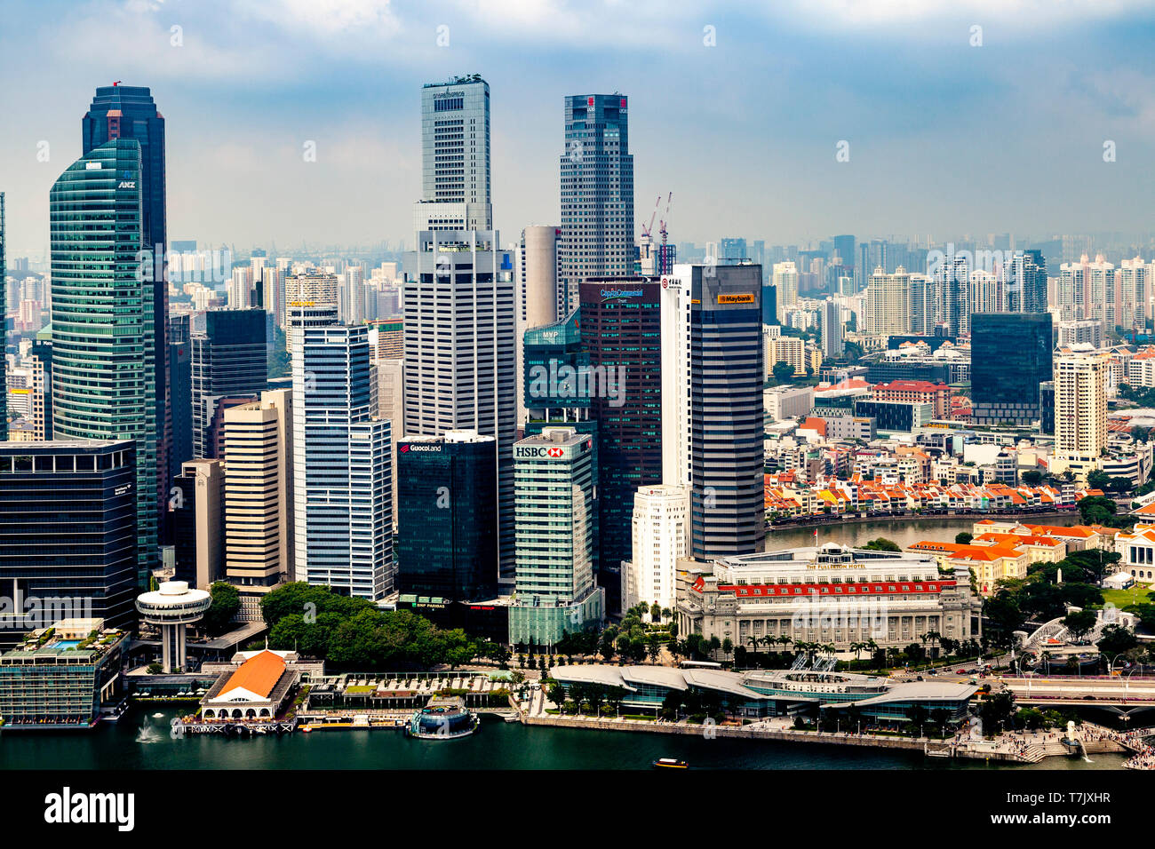 Day time singapore cityscape aerial hi-res stock photography and images ...