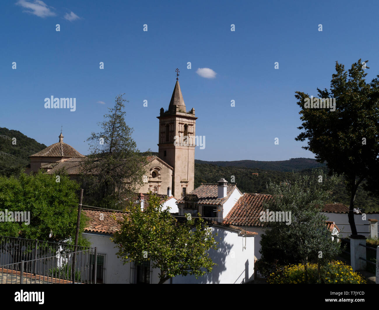 village of Alajar, Sierra de Aracena, Andalucia,Spain,Europe Stock Photo