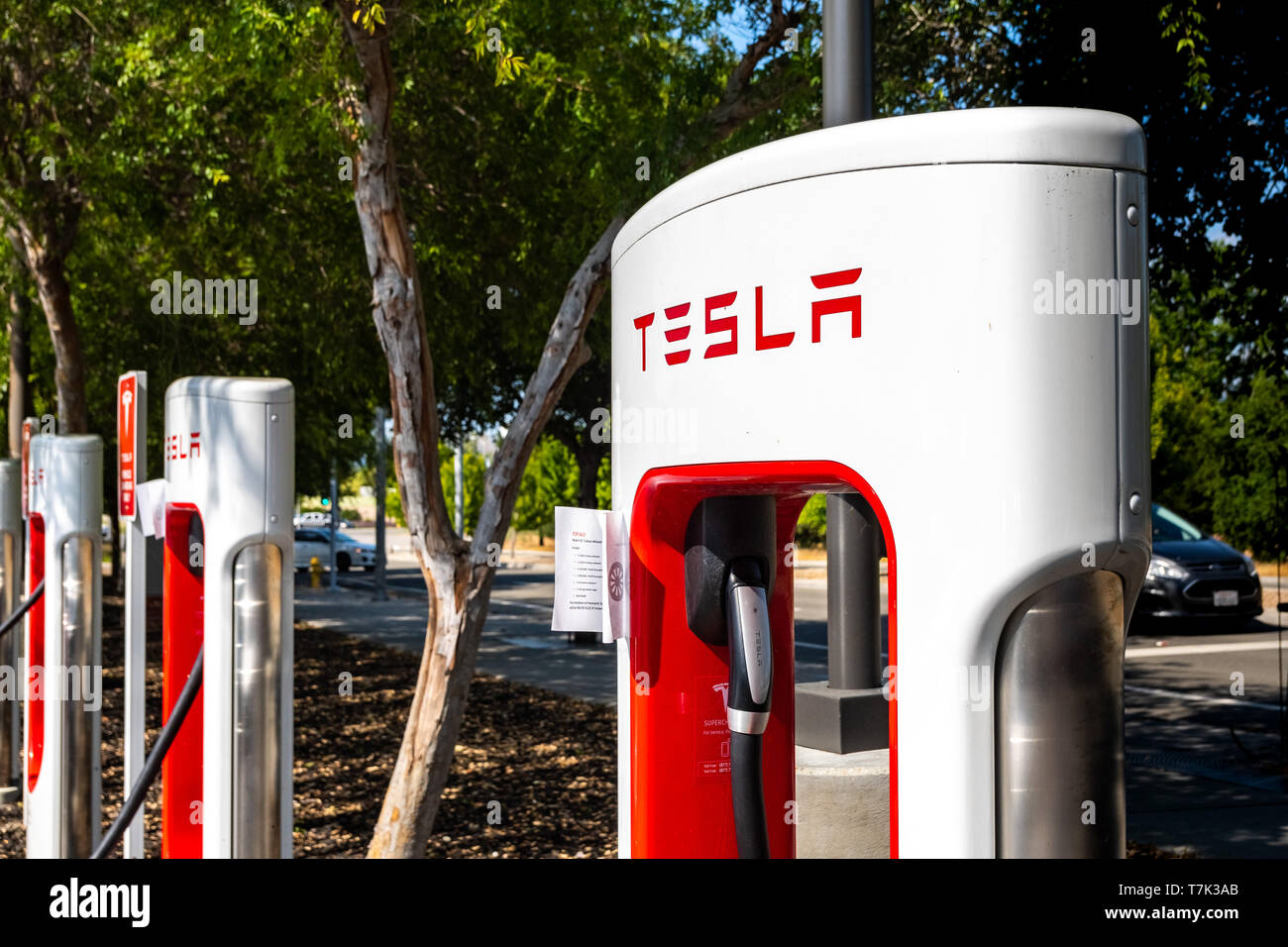 Tesla only sign hires stock photography and images Alamy