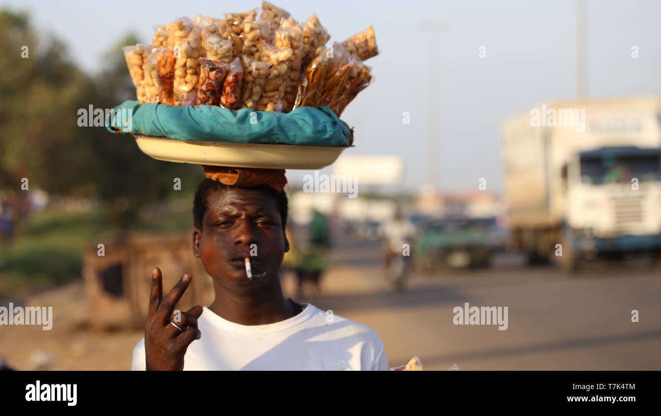 Refugees from differents countries in West Africa Stock Photo