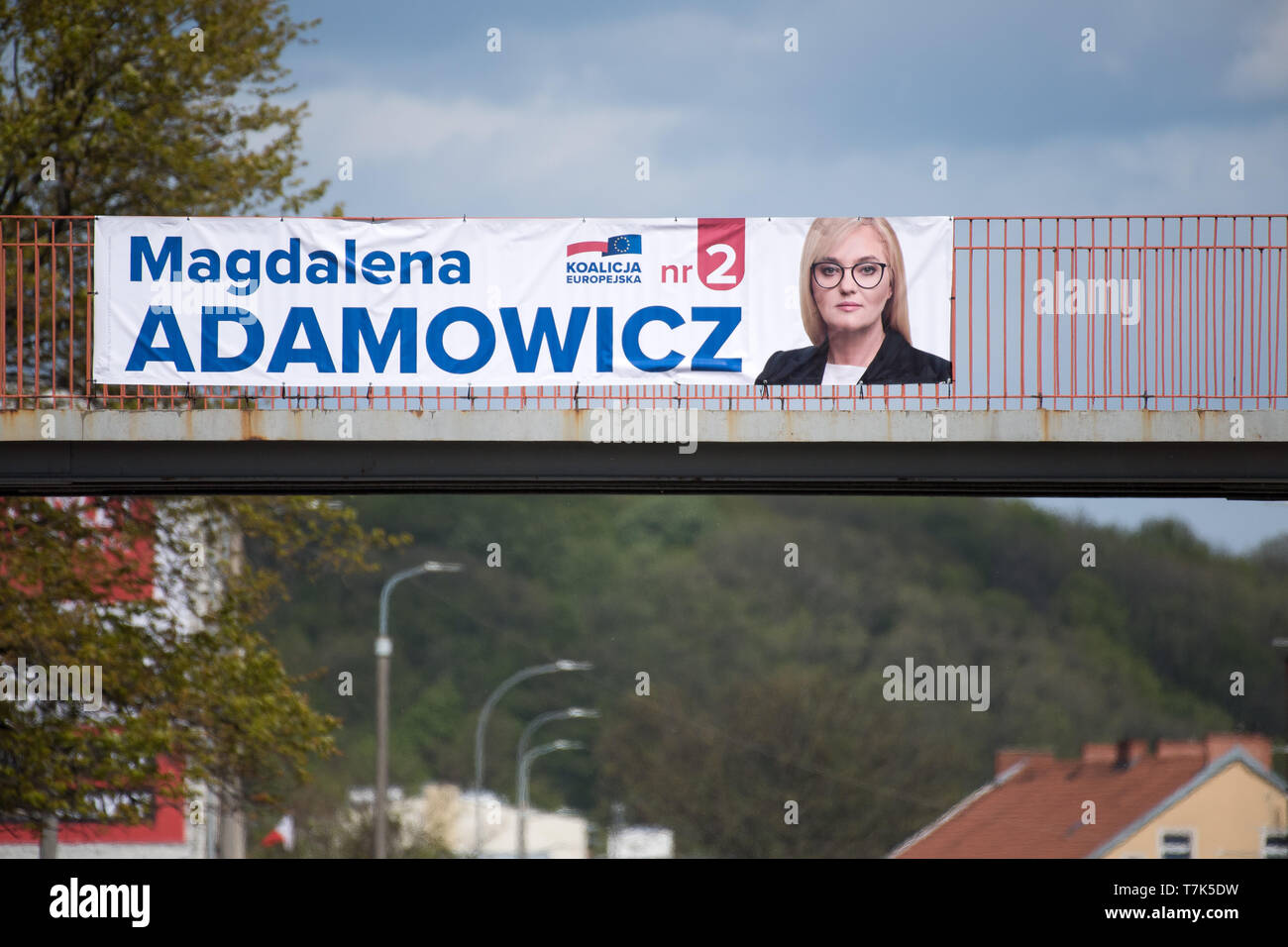 Magdalena Adamowicz's bilboard, candidate of Koalicja Europejska (European Coalition) in 2019 European Parliament election campaign. Gdansk, Poland. M Stock Photo