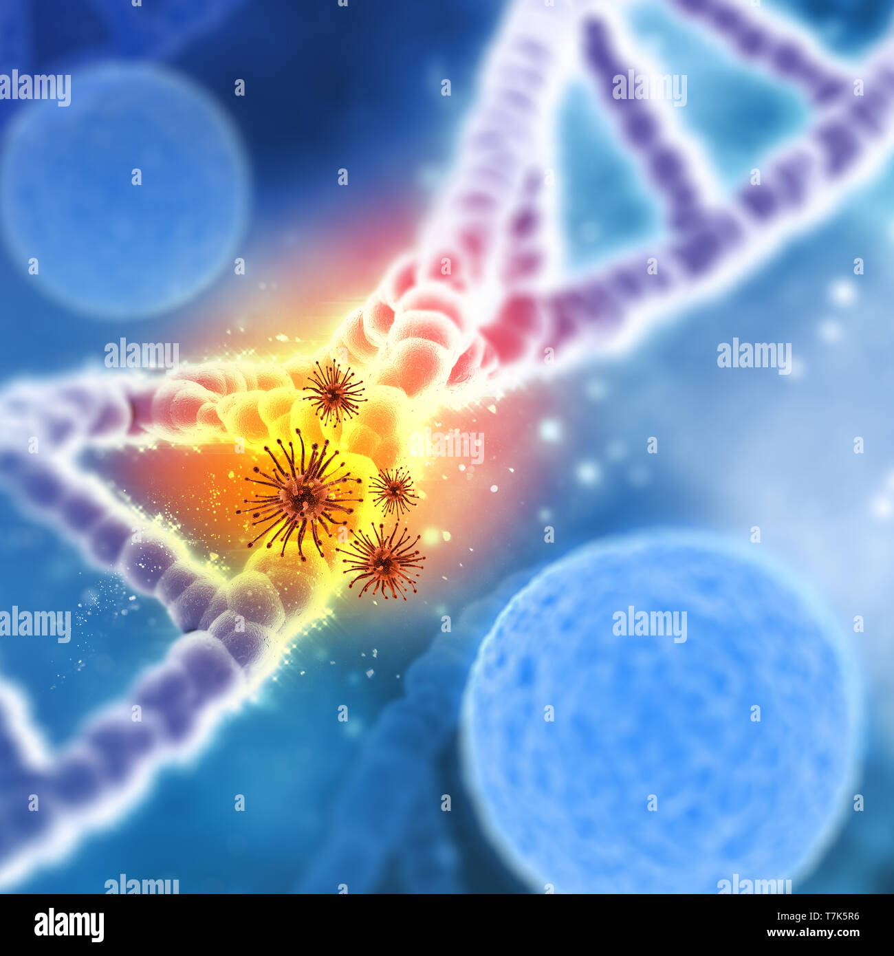 3D render of a medical background with virus cells Stock Photo - Alamy